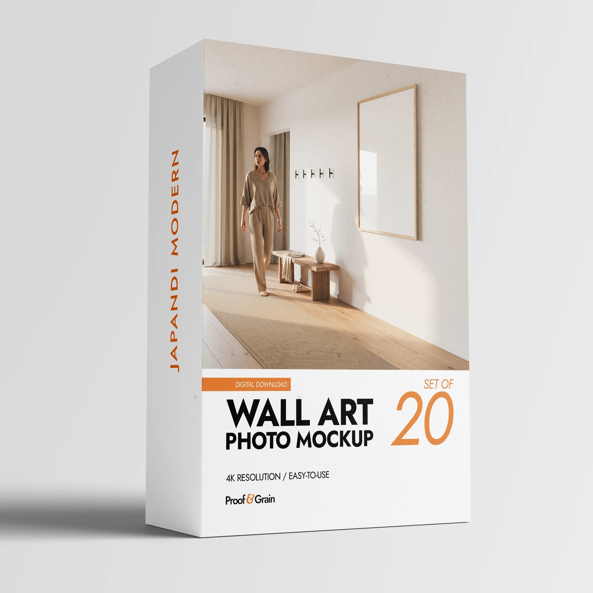Japandi Modern Wall Art Photo Mockup Bundle (set of 20)