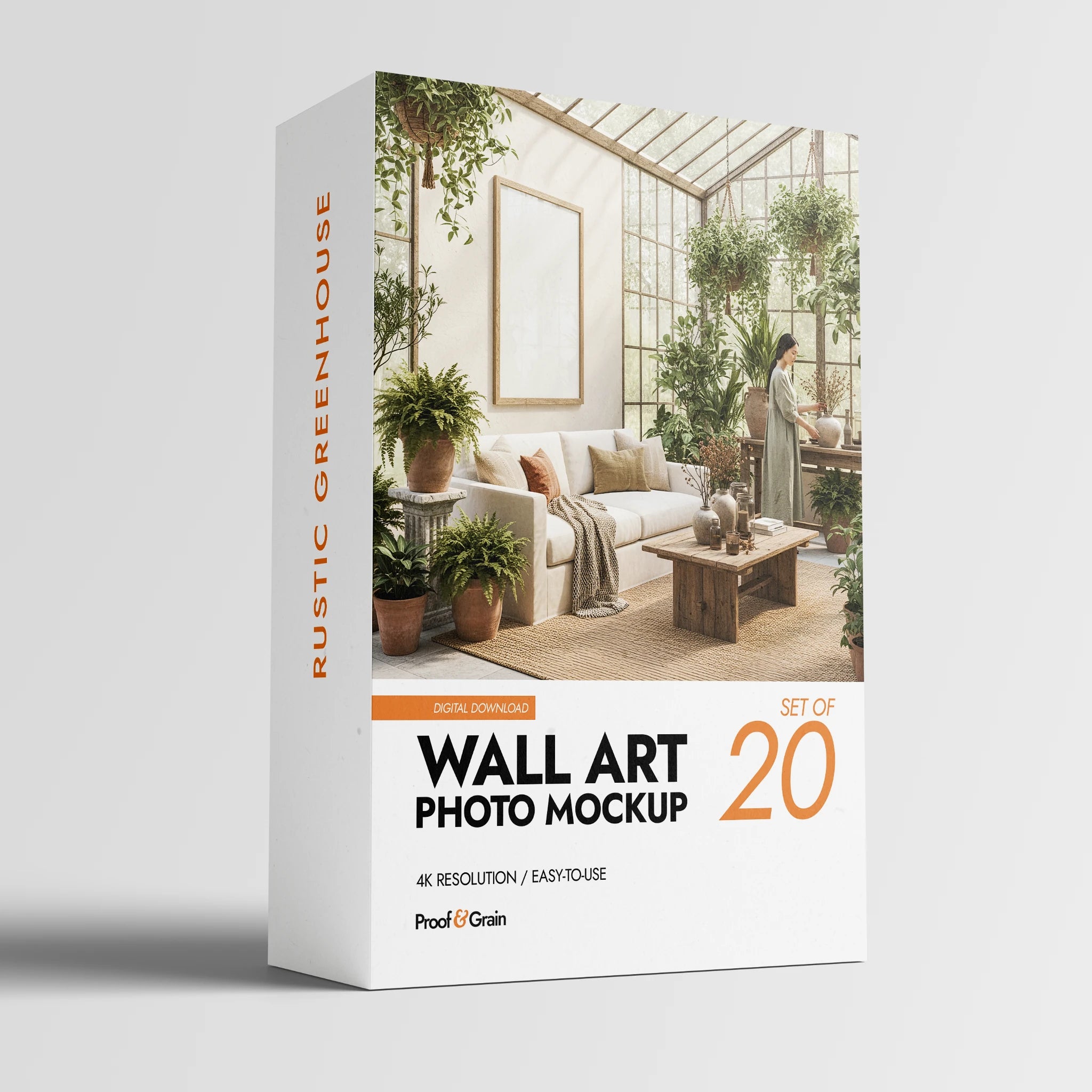Rustic Greenhouse Wall Art Photo Mockup Bundle (set of 20)
