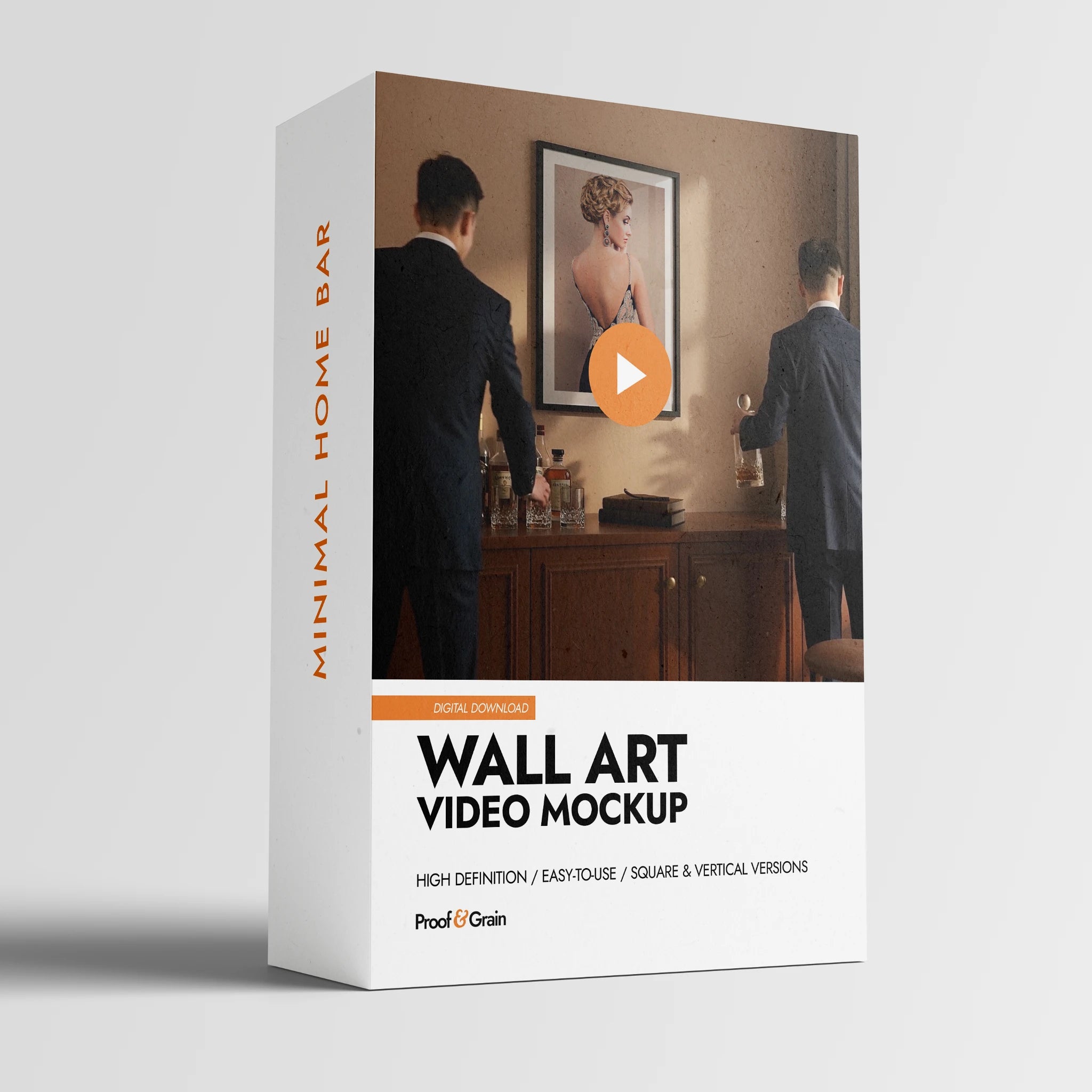 Bar Framed Wall Art Video Mockup With People