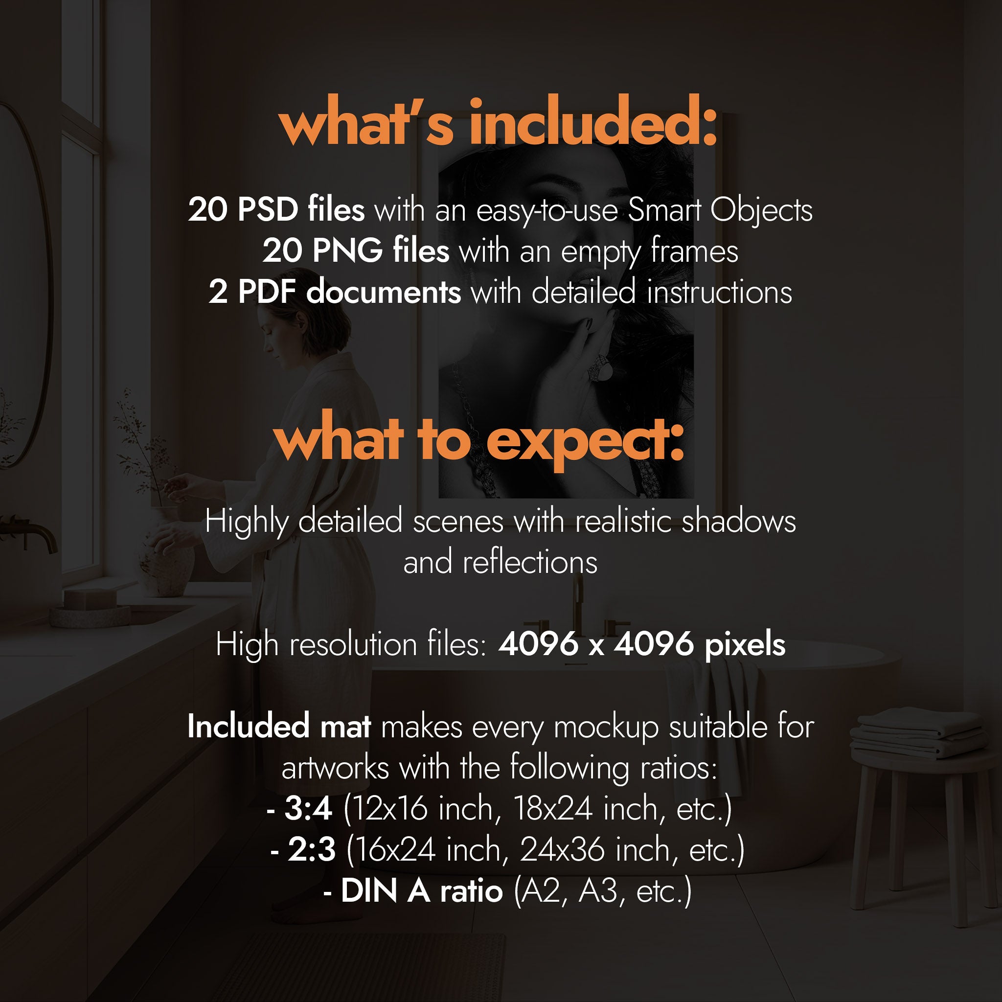 Promotional text overlay with product details on a blurred indoor scene background [Proof & Grain]