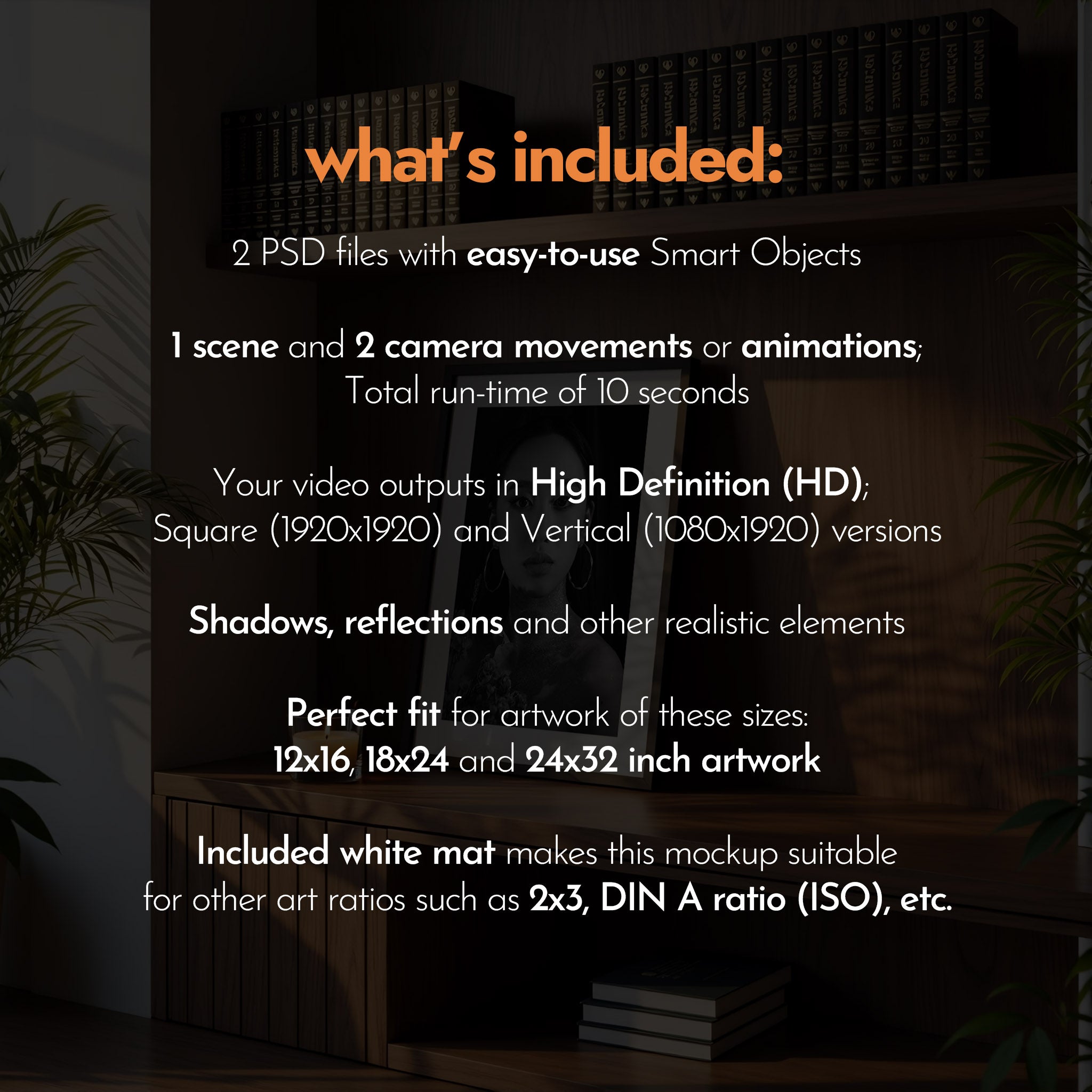 Wall Art Video Mockup: Modern Living Room Interior