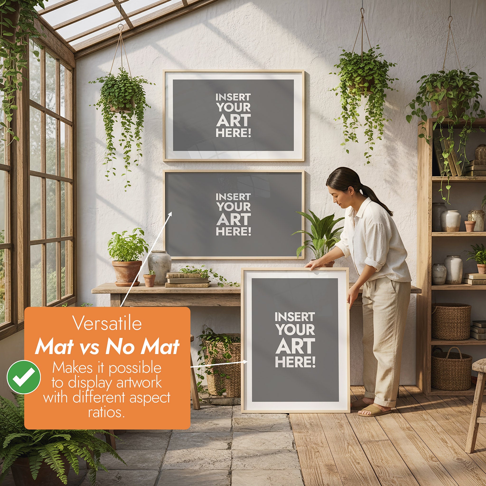 Rustic Greenhouse Wall Art Photo Mockup Bundle (set of 20)