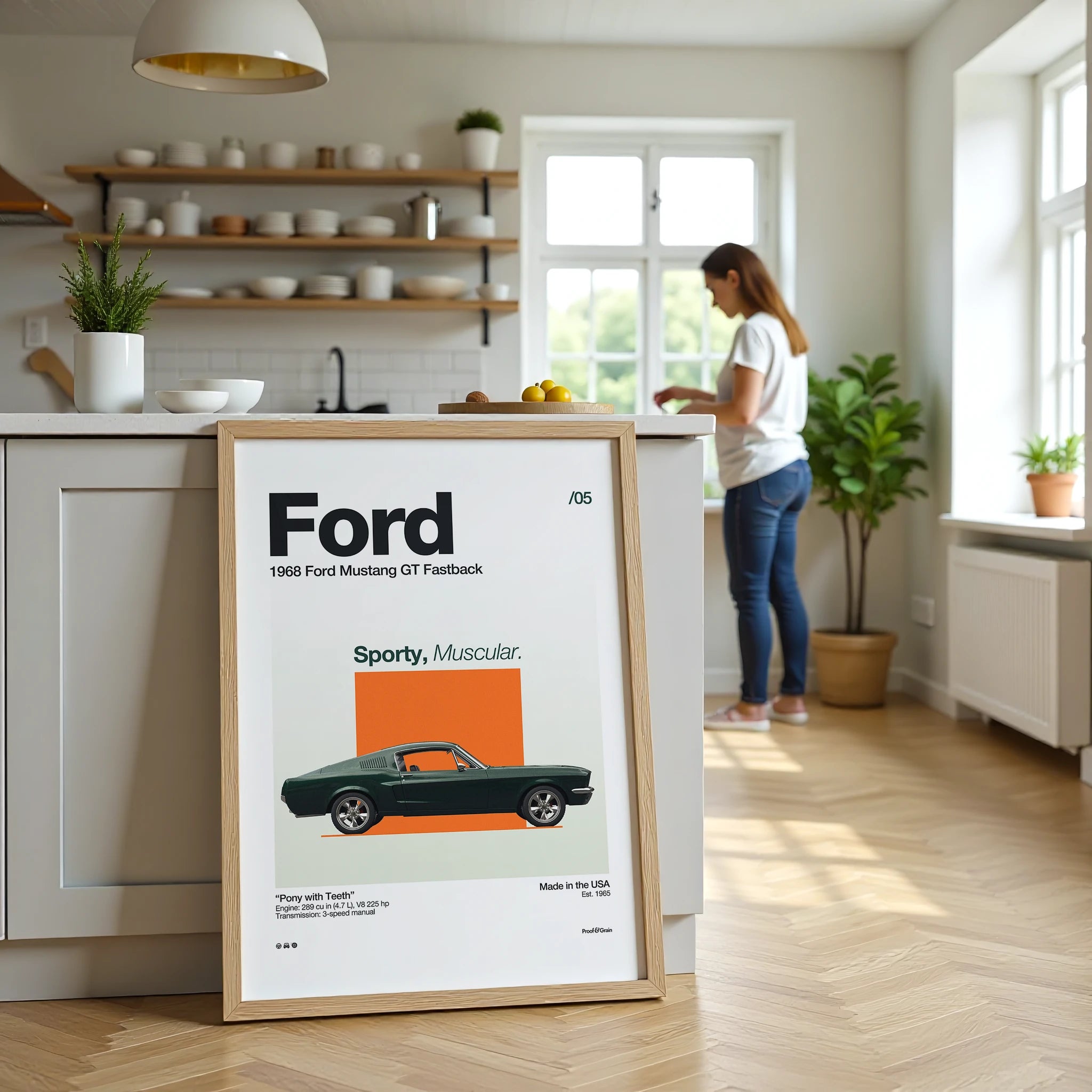 1968 Ford Mustang GT Fastback Poster