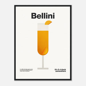 Bellini Recipe Poster