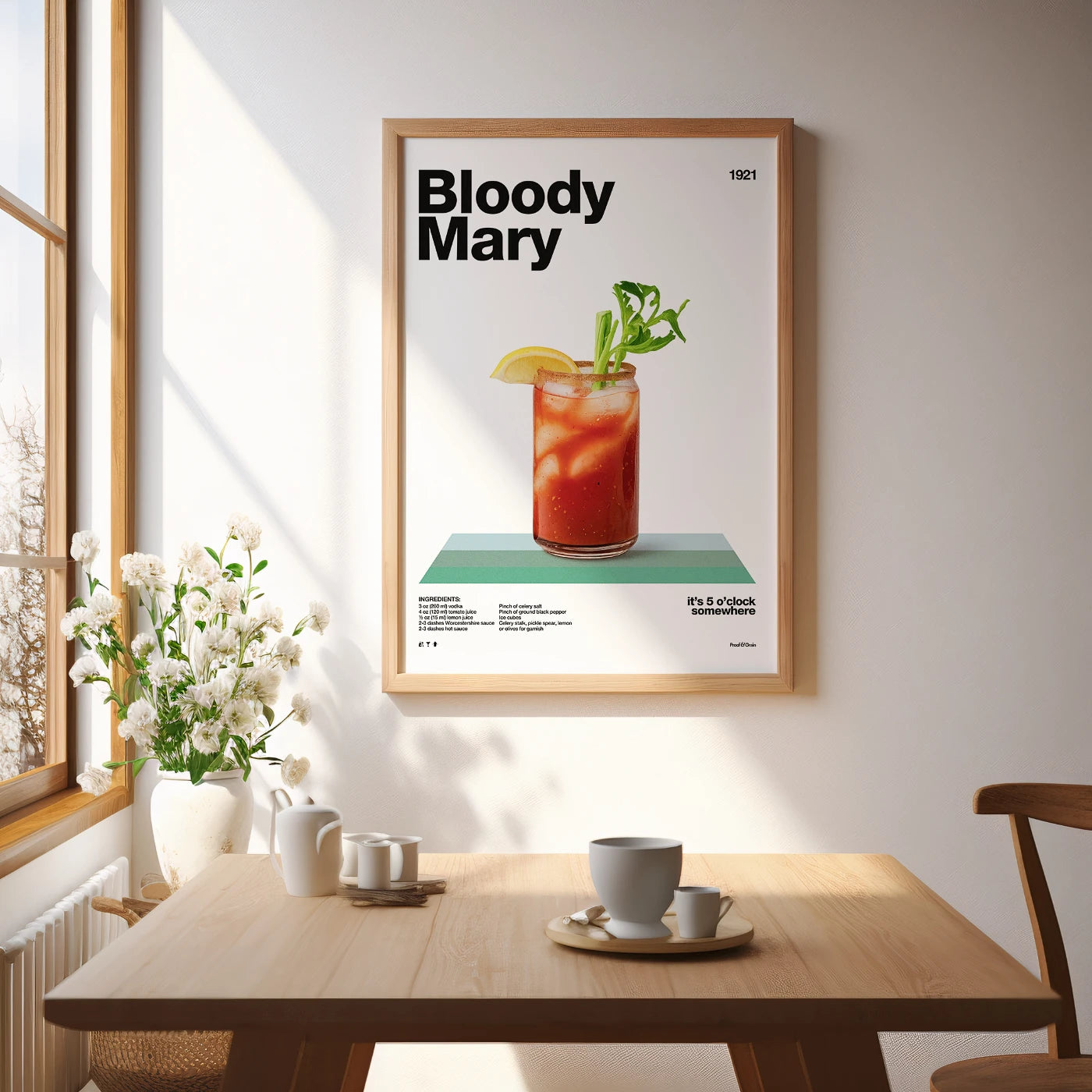 Bloody Mary Recipe Poster