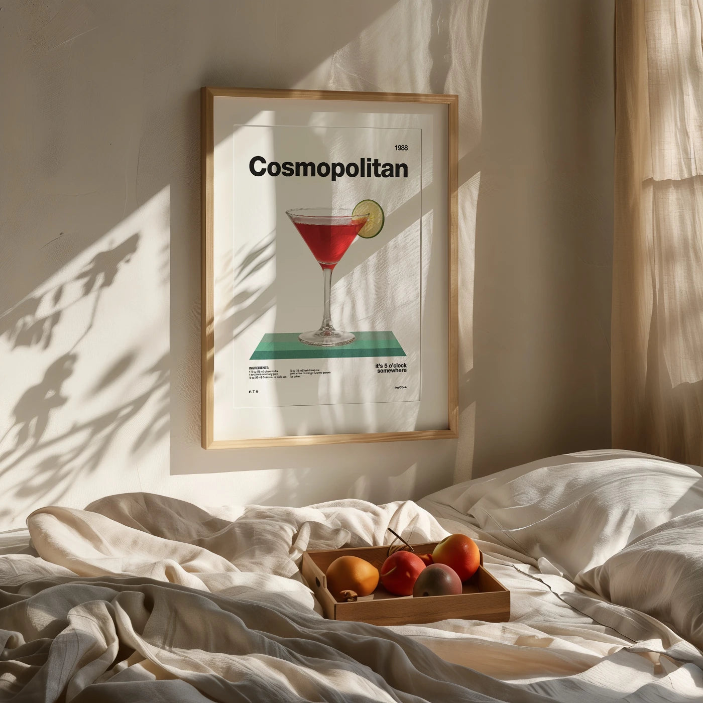 Cosmopolitan Recipe Poster