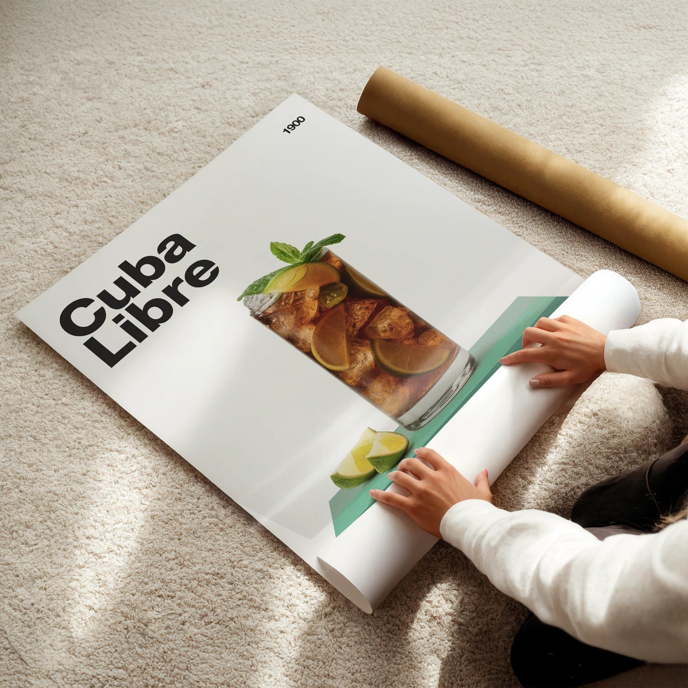 Cuba Libre Recipe Poster