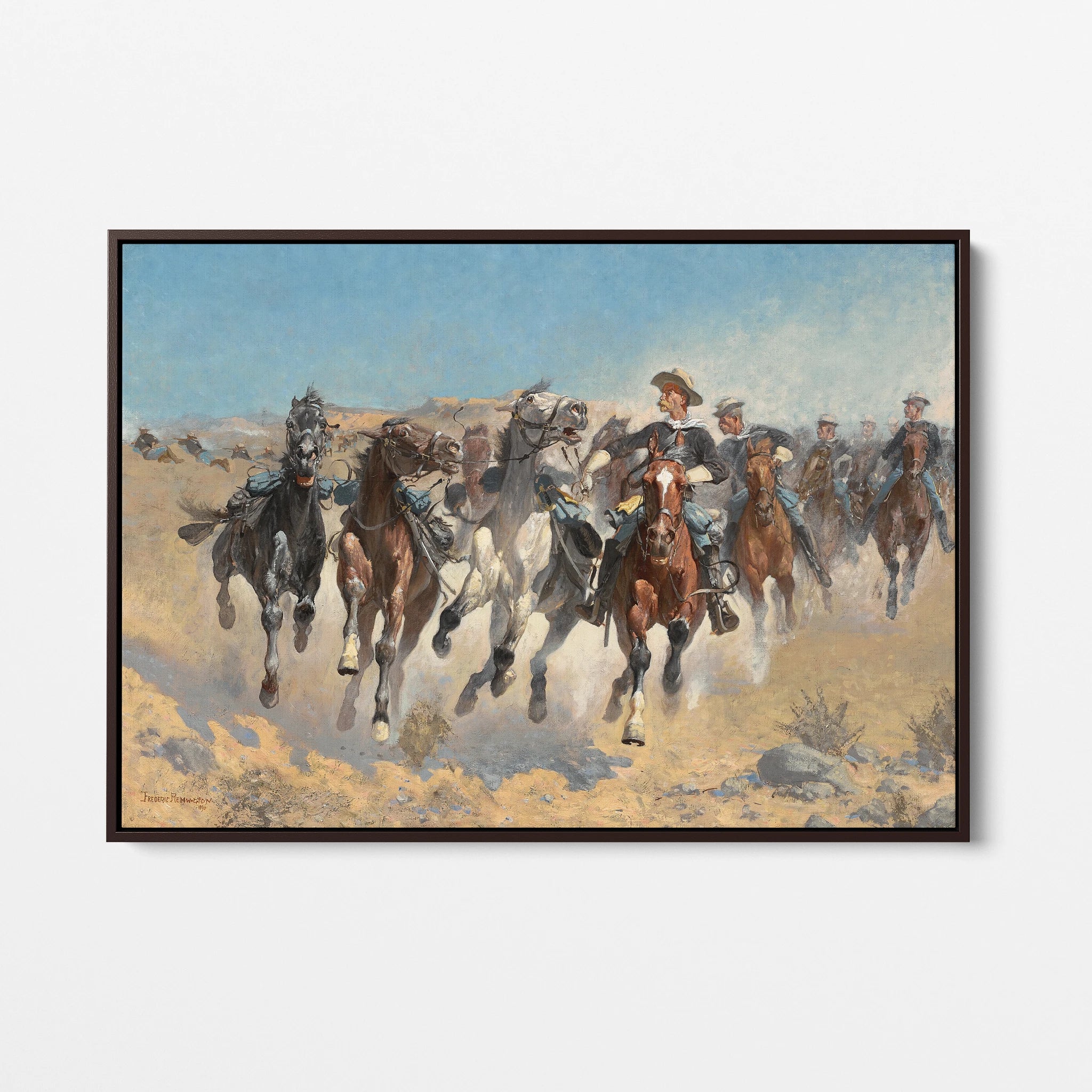 Dismounted, the Fourth Troopers Moving the Led Horses (1890)