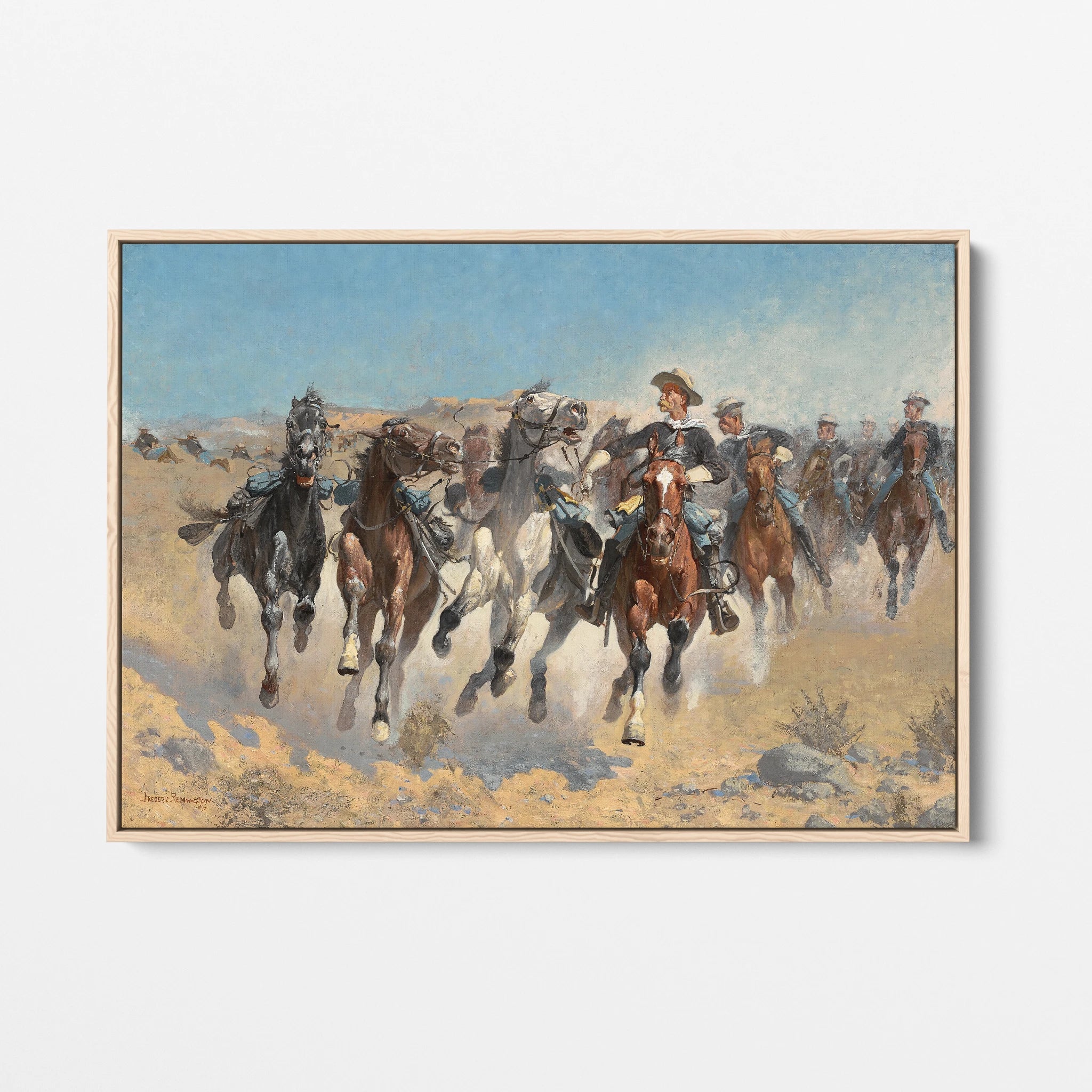 Dismounted, the Fourth Troopers Moving the Led Horses (1890)