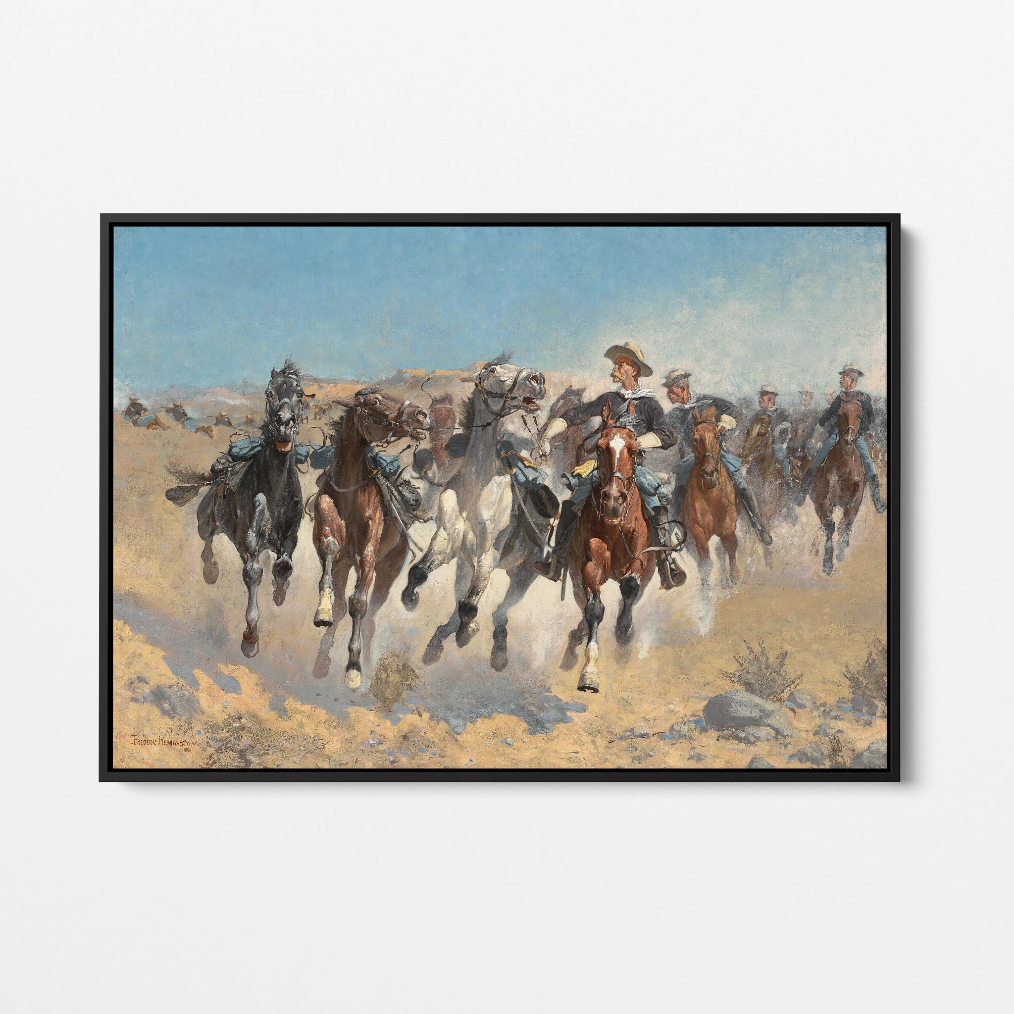 Dismounted, the Fourth Troopers Moving the Led Horses (1890)