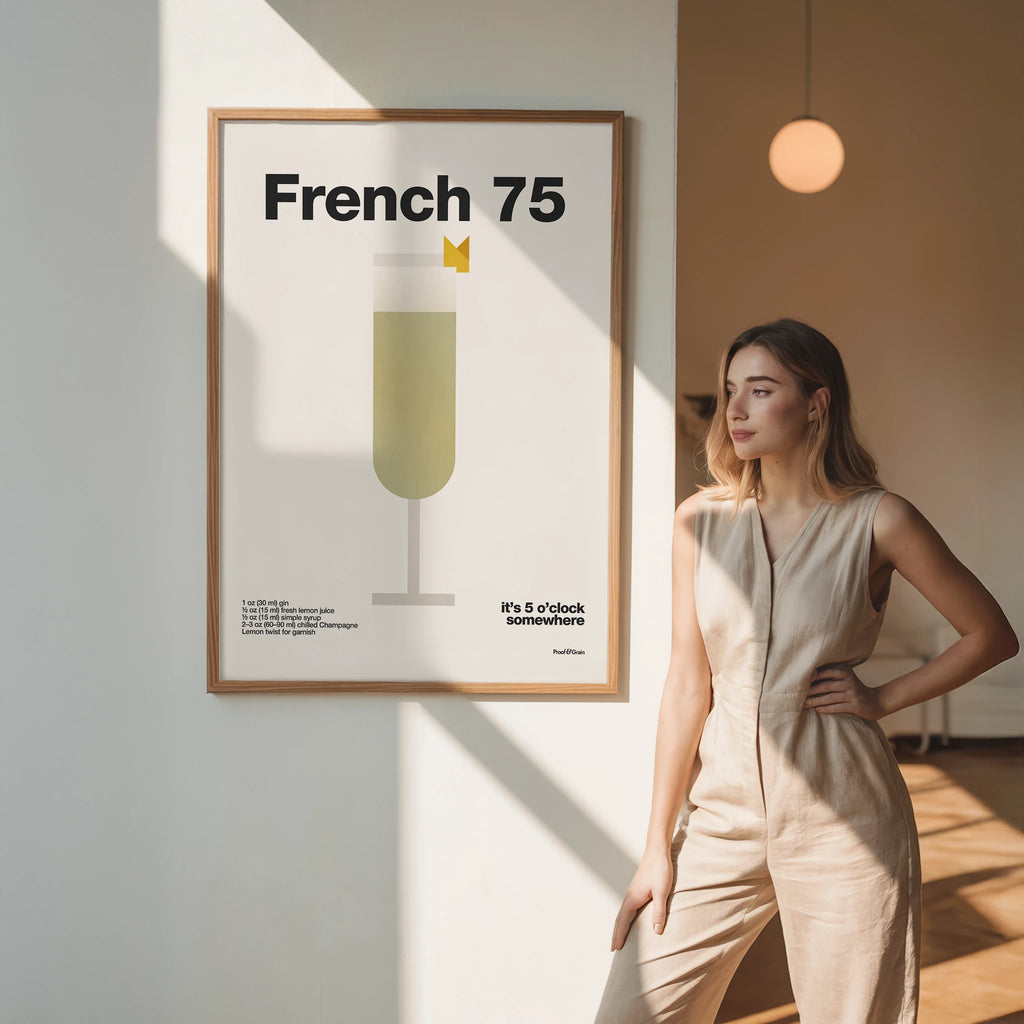 French 75 Recipe Poster