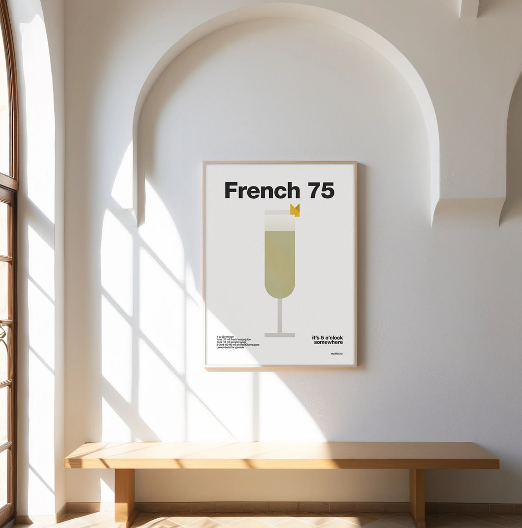French 75 Recipe Poster