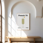 French 75 Recipe Poster