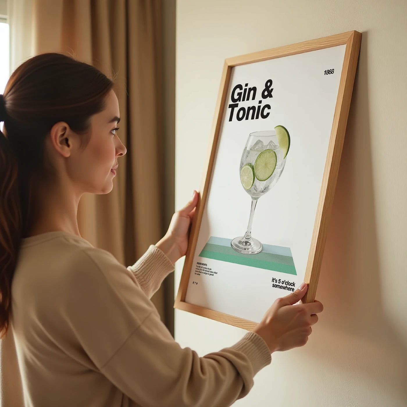 Gin & Tonic Recipe Poster