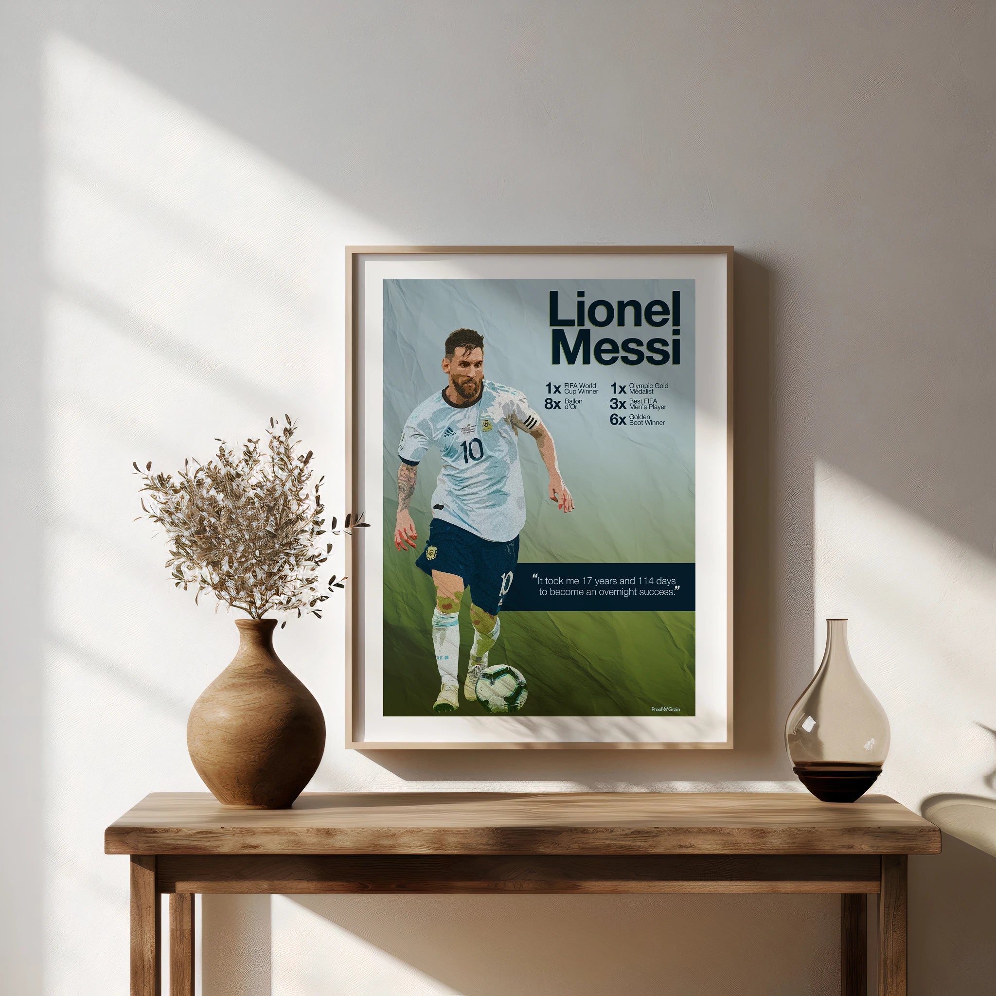 Lionel Messi “Overnight Success” Poster