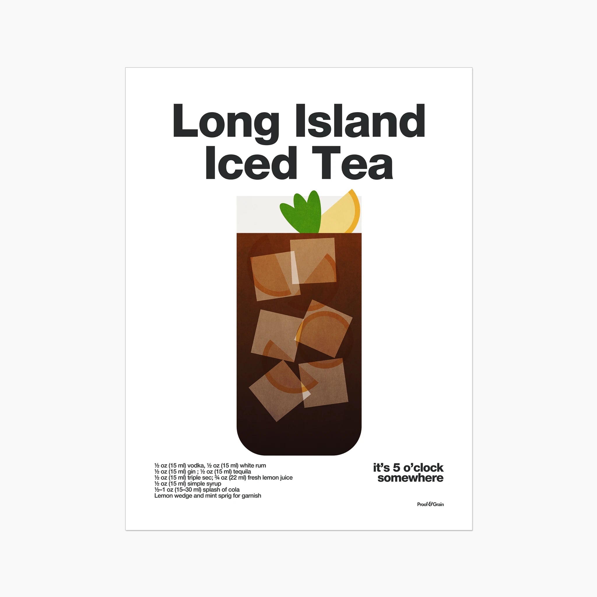 Long Island Iced Tea Cocktail Recipe