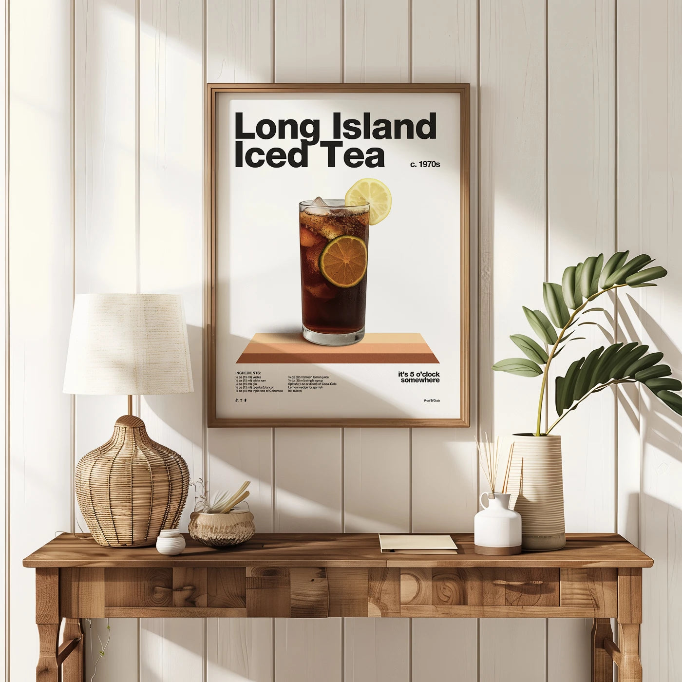 Long Island Iced Tea Recipe Poster