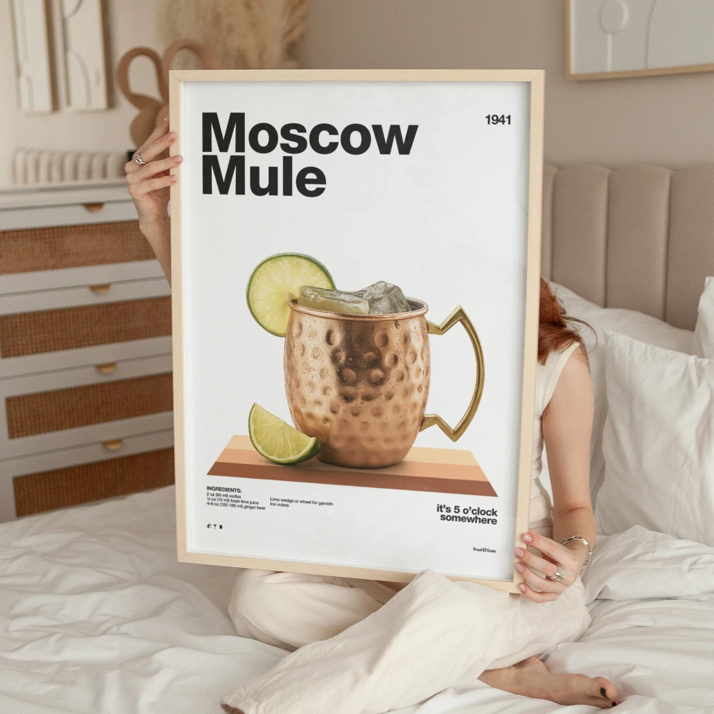 Moscow Mule Recipe Poster