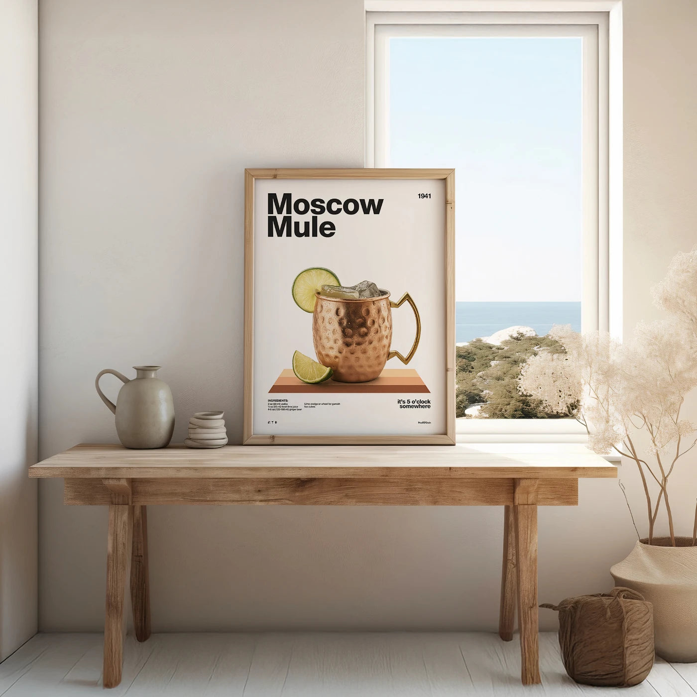 Moscow Mule Recipe Poster