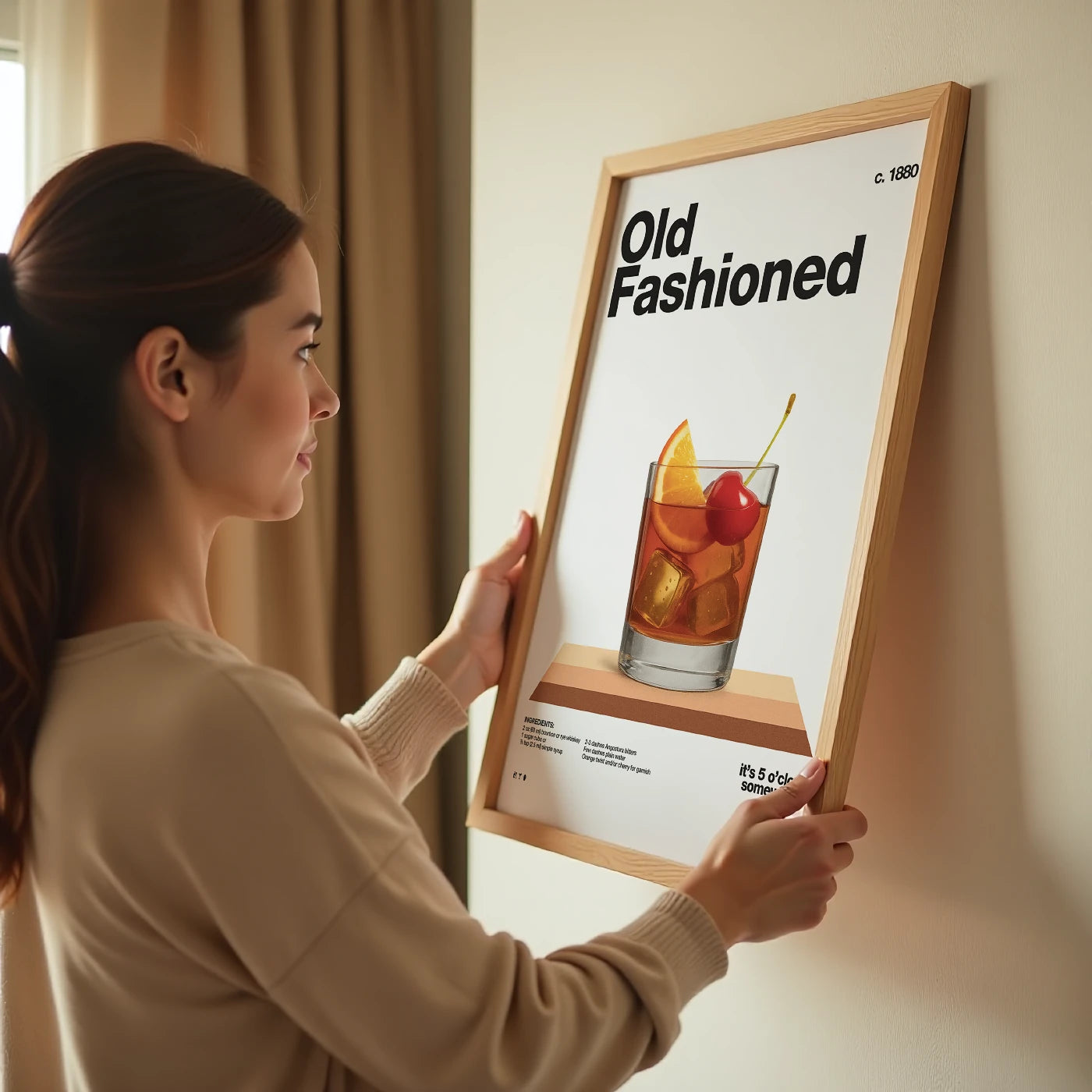 Old Fashioned Recipe Poster