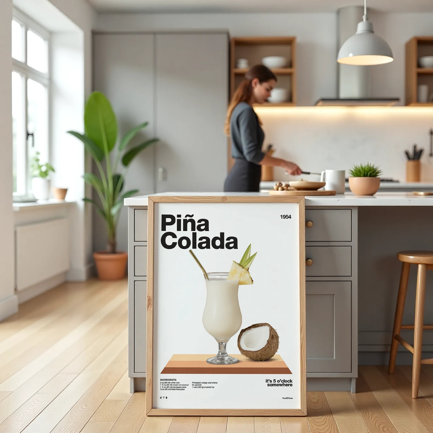 Pina Colada Recipe Poster