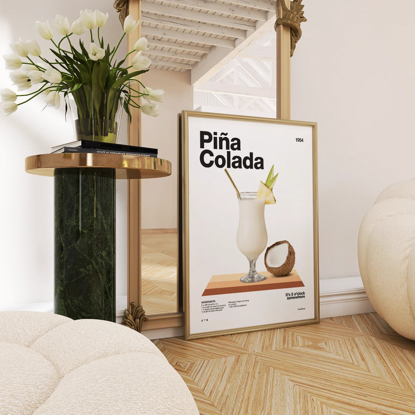 Pina Colada Recipe Poster