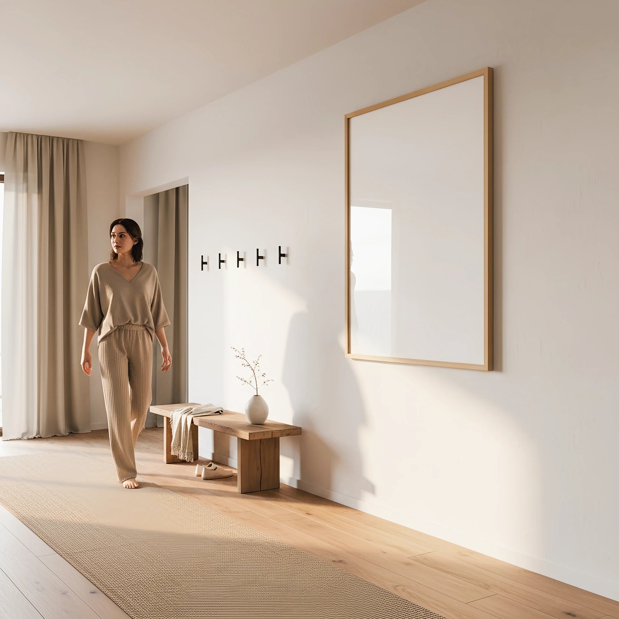 Japandi Modern Wall Art Video Mockup Bundle (set of 5)