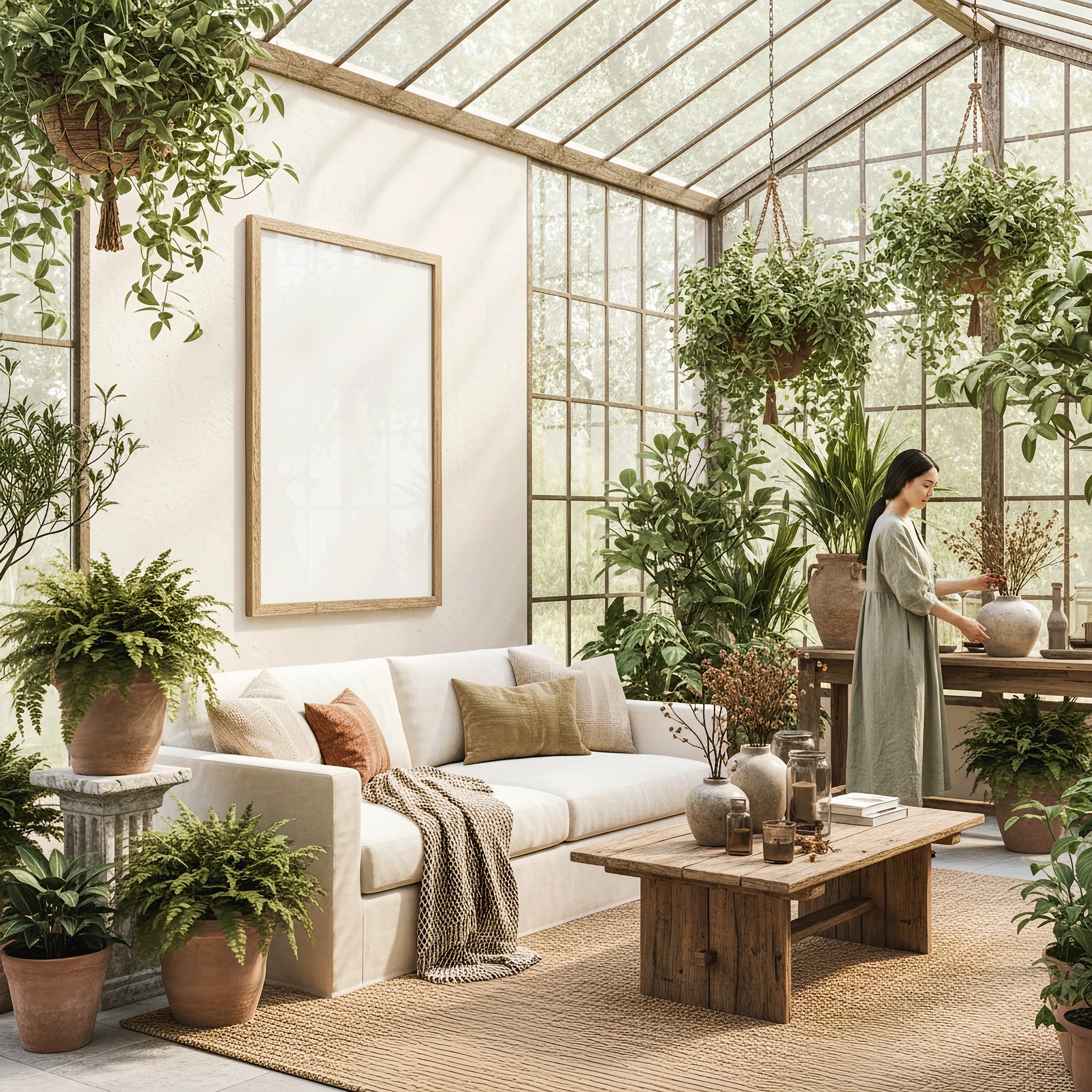 Rustic Greenhouse Wall Art Video Mockup Bundle (set of 5)