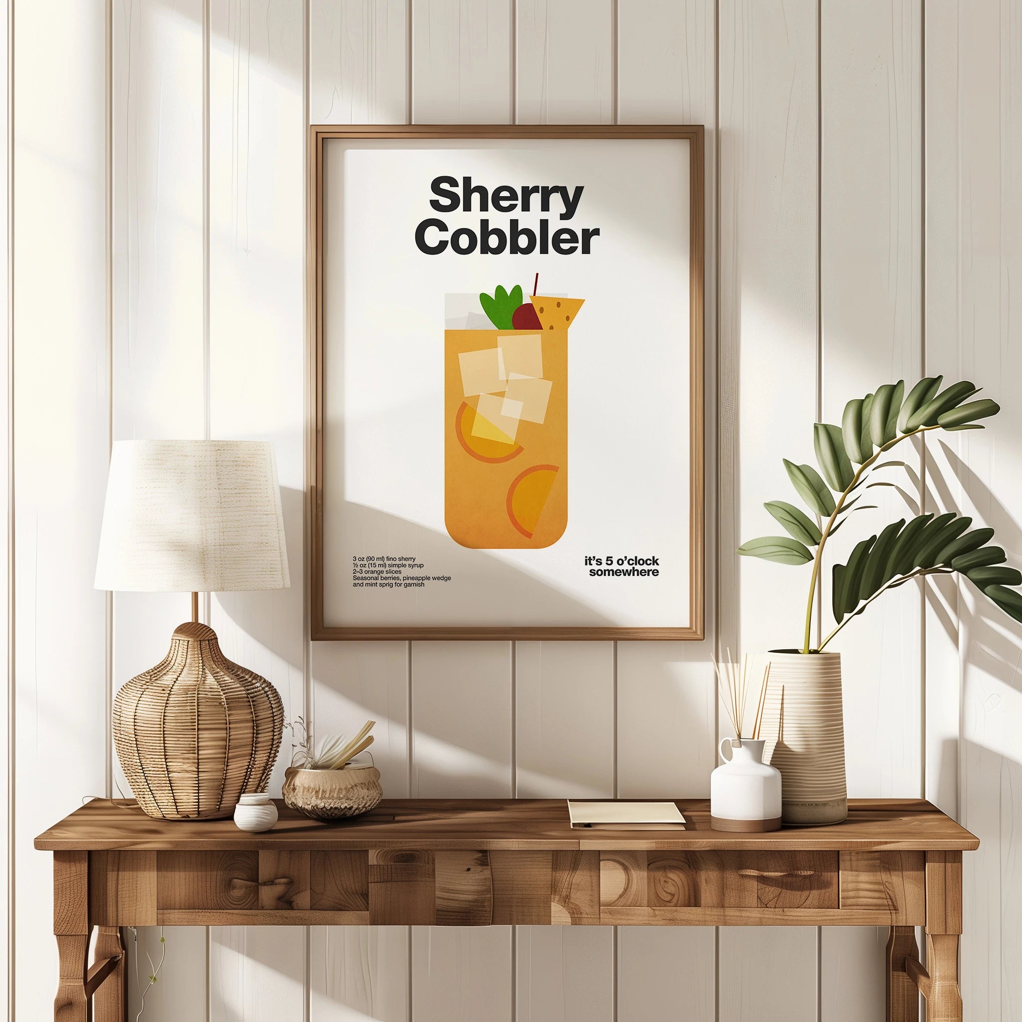 Sherry Cobbler Recipe Poster