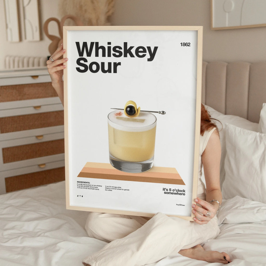 Whiskey Sour Recipe Poster